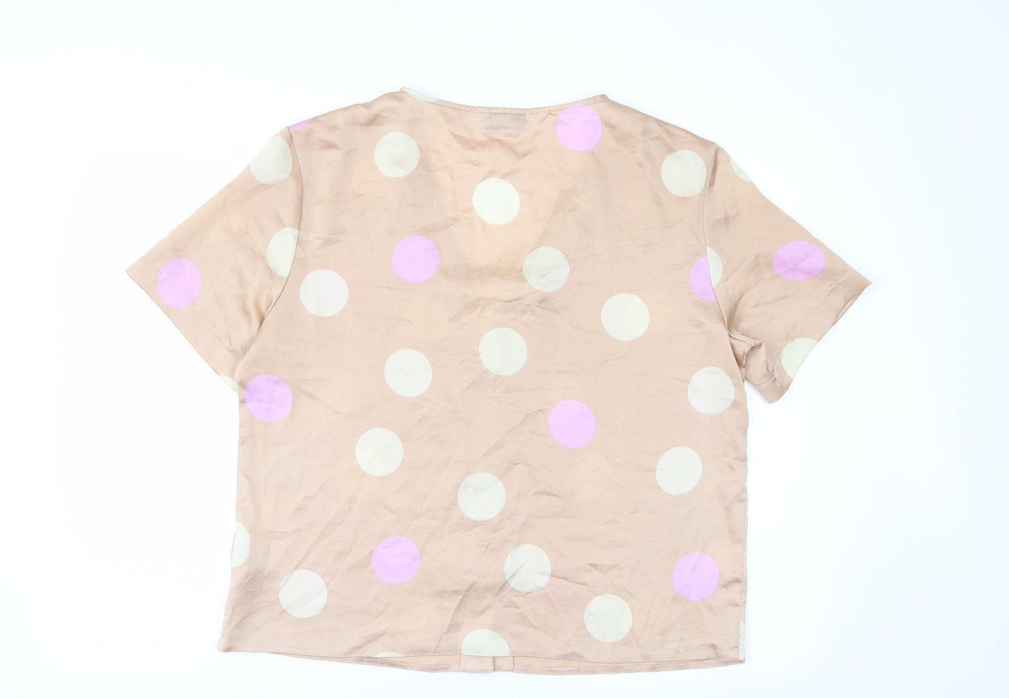 ASOS Womens Orange Polka Dot  Basic Button-Up Size 10