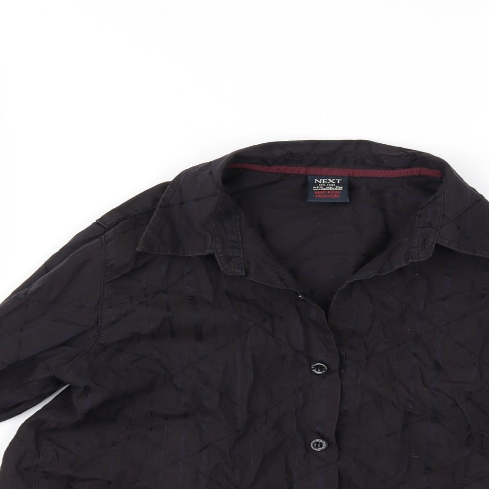 NEXT Boys Brown Striped  Basic Button-Up Size 3-4 Years