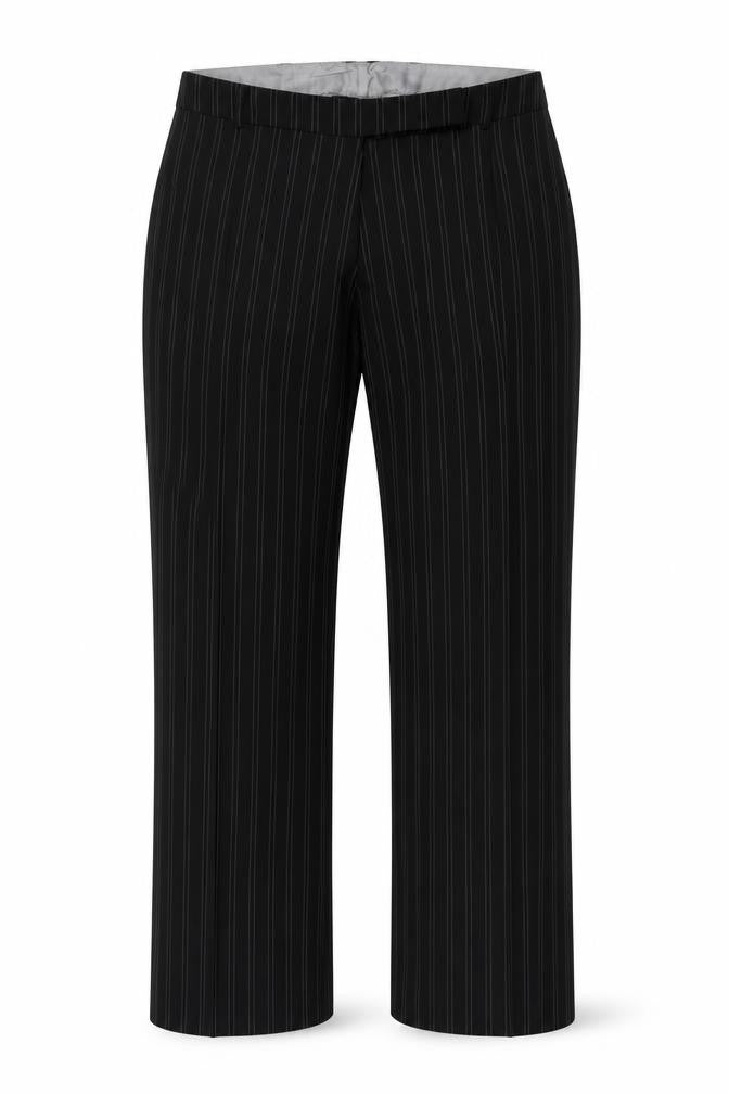 Preworn Womens Black Striped  Trousers  Size 36 in L30 in