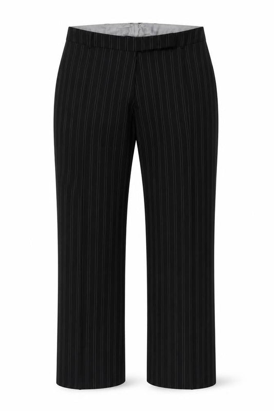 Preworn Womens Black Striped  Trousers  Size 36 in L30 in