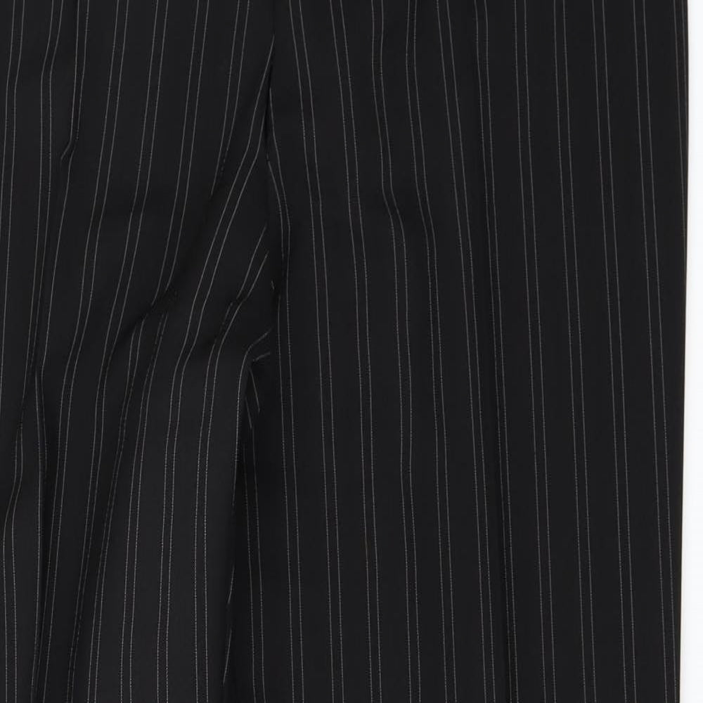 Preworn Womens Black Striped  Trousers  Size 36 in L30 in