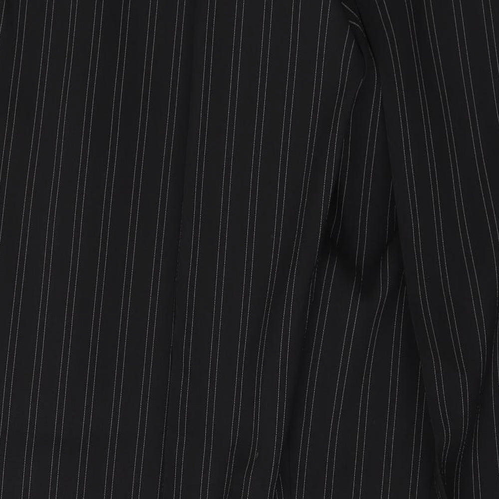 Preworn Womens Black Striped  Trousers  Size 36 in L30 in