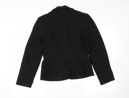 Back view of Preworn women’s black jacket suit jacket, size UK 8