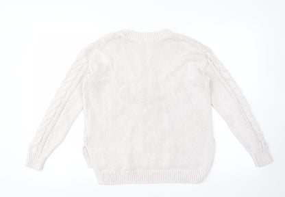 Back view of H&M women’s pink jumper, size S
