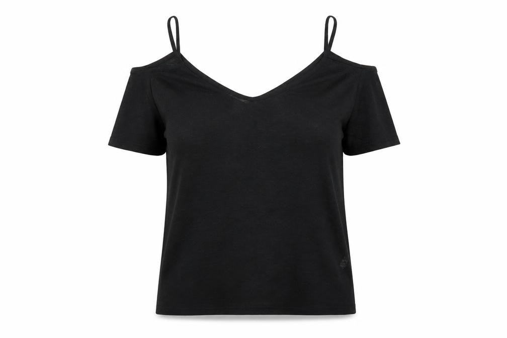 Primark Womens Black   Basic Blouse Size 14  - sheer
