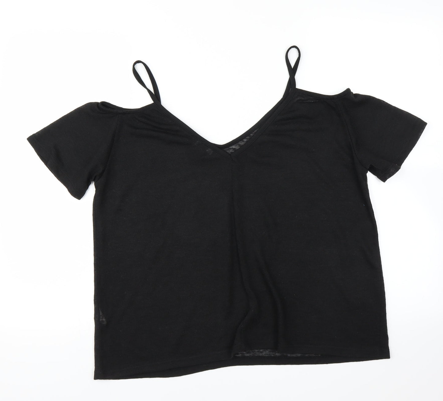Primark Womens Black   Basic Blouse Size 14  - sheer