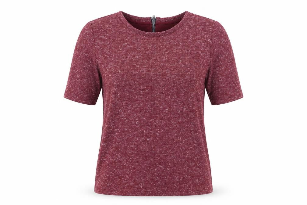 Topshop Womens Red  Jersey Basic T-Shirt Size 8