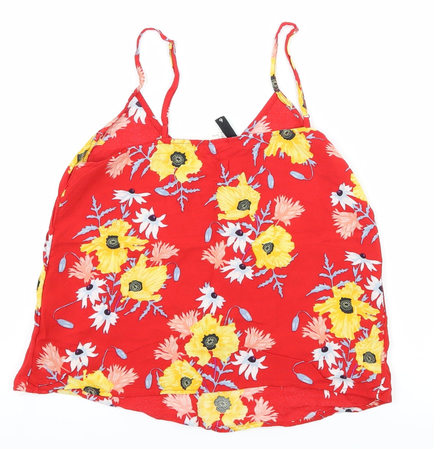 Divided by H&M Womens Red Floral  Camisole Tank Size 6