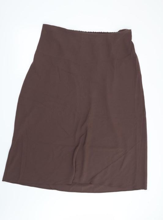 Preworn Womens Brown   A-Line Skirt Size 38