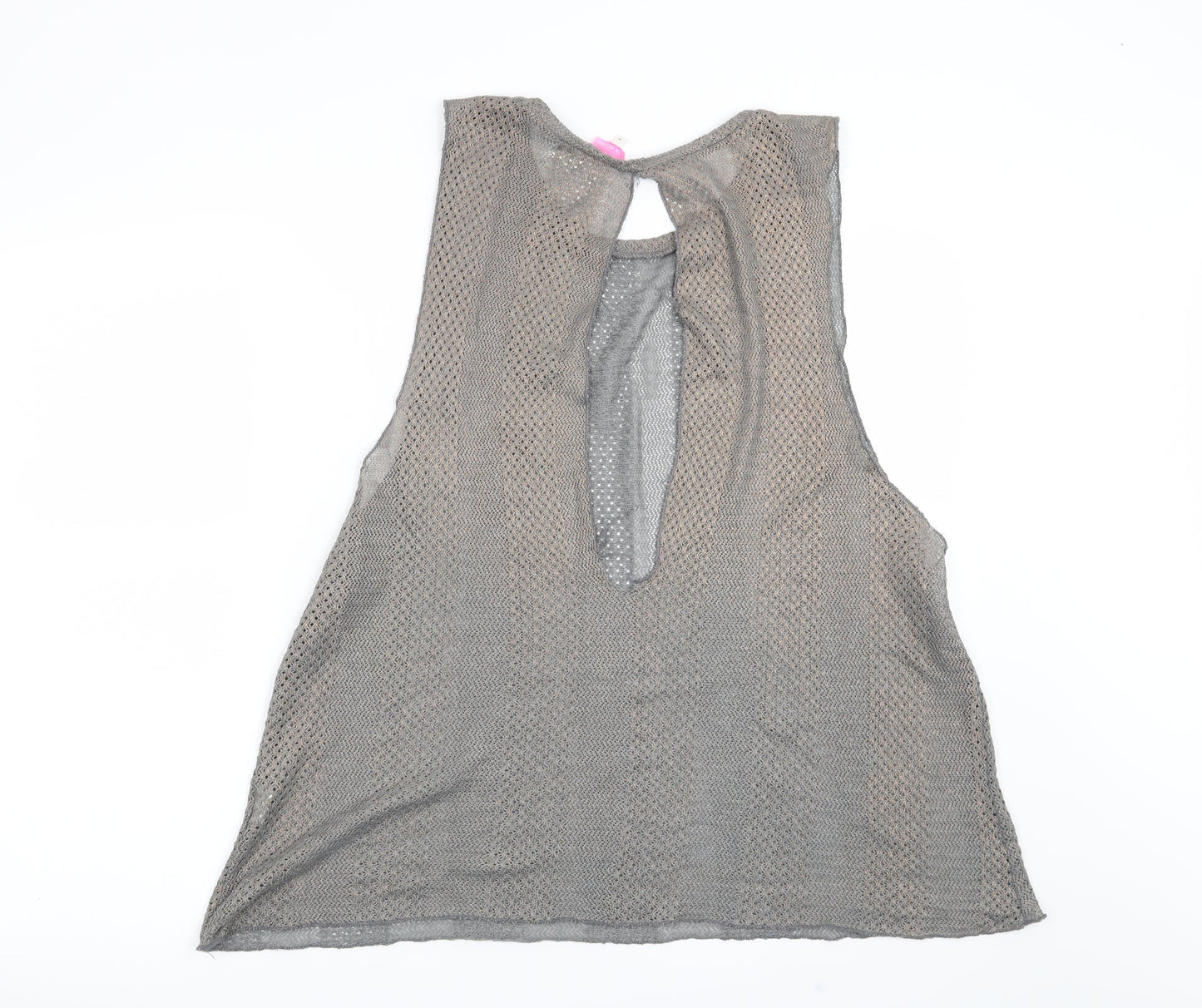 River Island Womens Grey Striped  Vest Jumper Size M