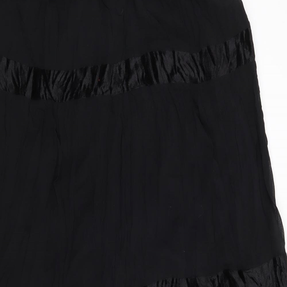 George Womens Black Striped  A-Line Skirt Size 40 in