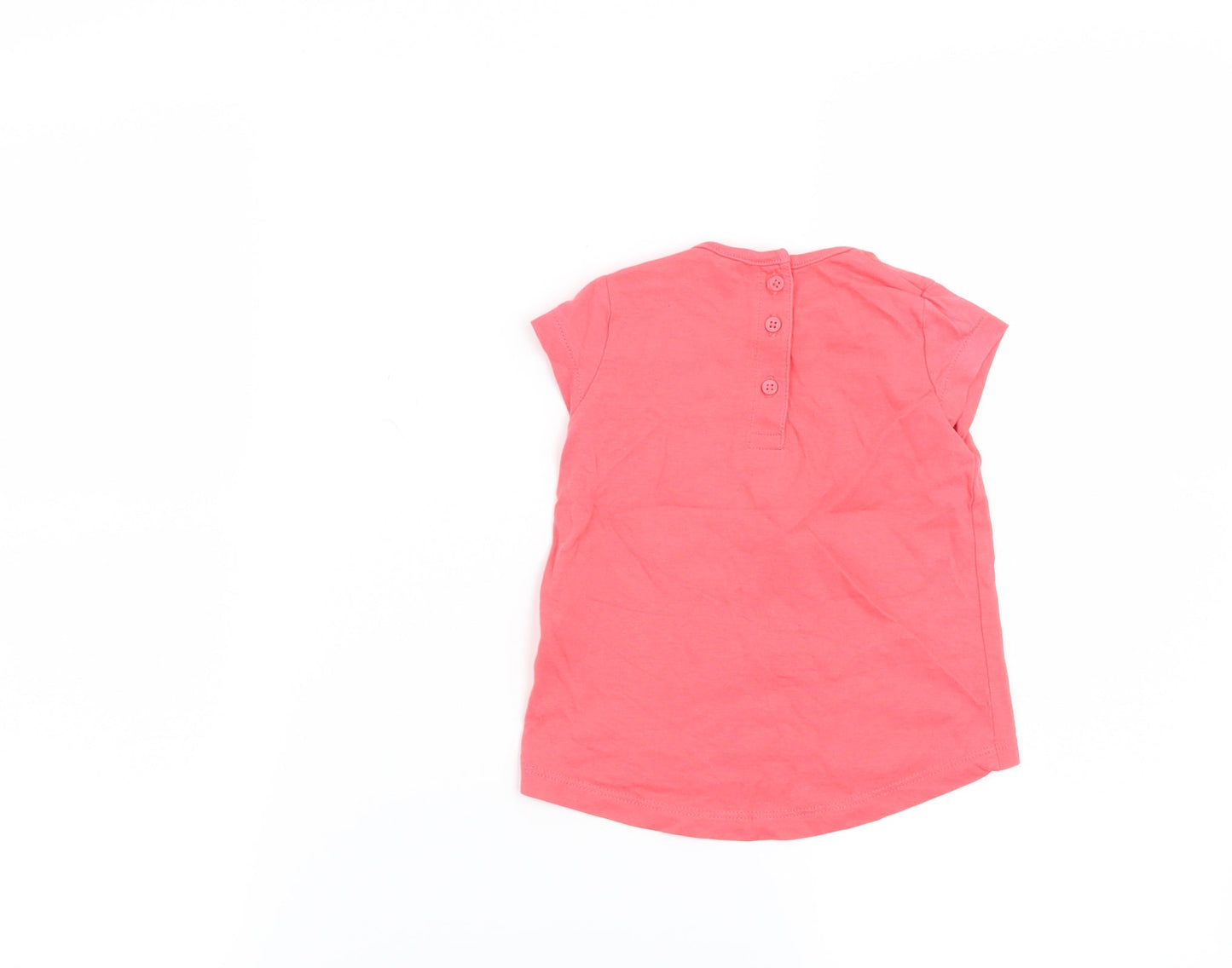 F&F Girls Red   Basic T-Shirt Size 3-6 Months