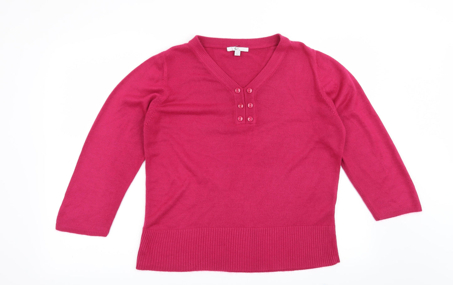 Klass Collection Womens Pink   Pullover Jumper Size L