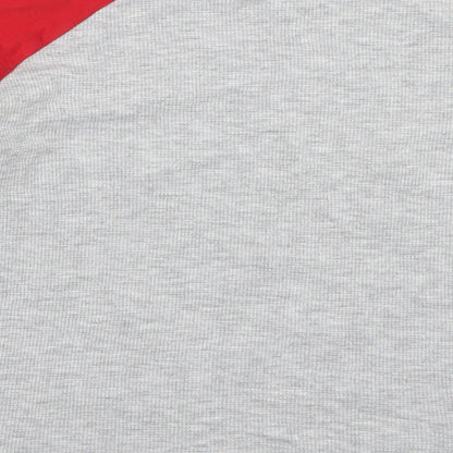 Brand and care label for Matalan boys’ multicoloured colourblock pyjama top, size 11, years - blue and red