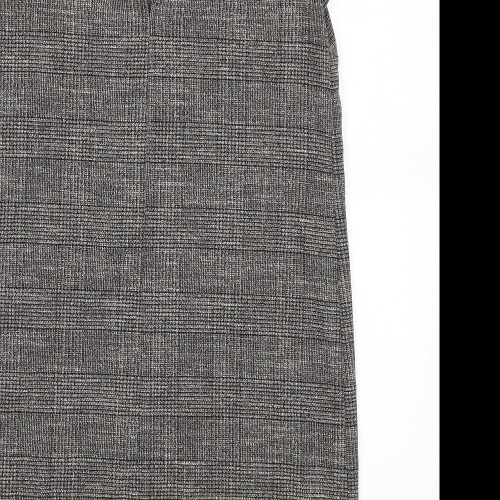 Zara Womens Grey Check  T-Shirt Dress  Size XS