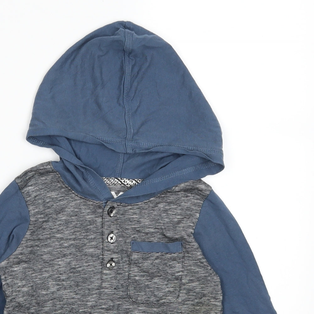 Wave Tribe Boys Blue   Pullover Hoodie Size 5 Years