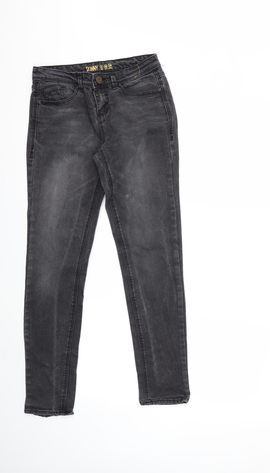 Preworn Womens Grey  Denim Skinny Jeans Size 8 L28 in