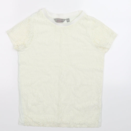 Dorothy Perkins Womens White   Basic T-Shirt Size 10