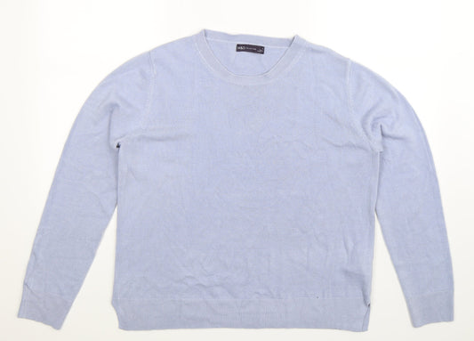 Marks and Spencer Womens Blue  Knit Pullover Jumper Size 16