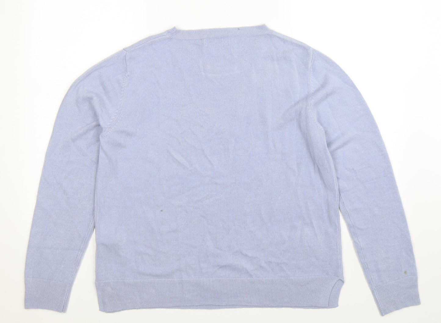 Marks and Spencer Womens Blue  Knit Pullover Jumper Size 16