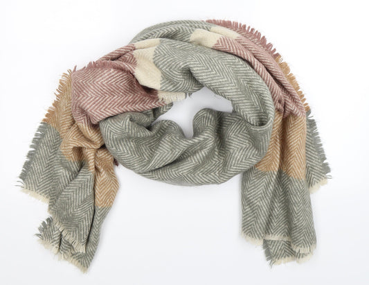 ASOS Unisex Multicoloured Check Knit  Scarf