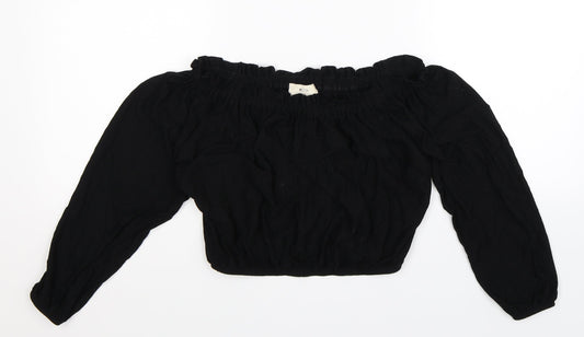Pins & Needles Womens Black   Cropped Blouse Size XS
