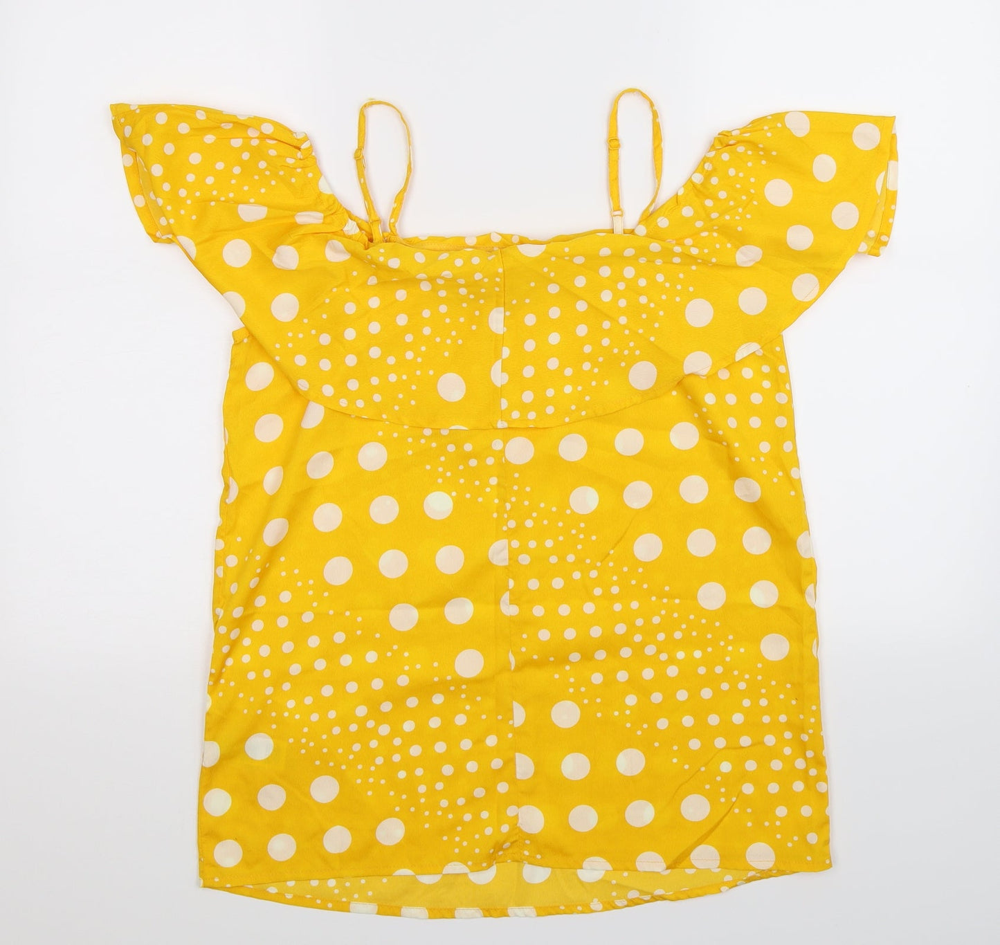 Pep&Co Womens Yellow Polka Dot  Basic Tank Size 8