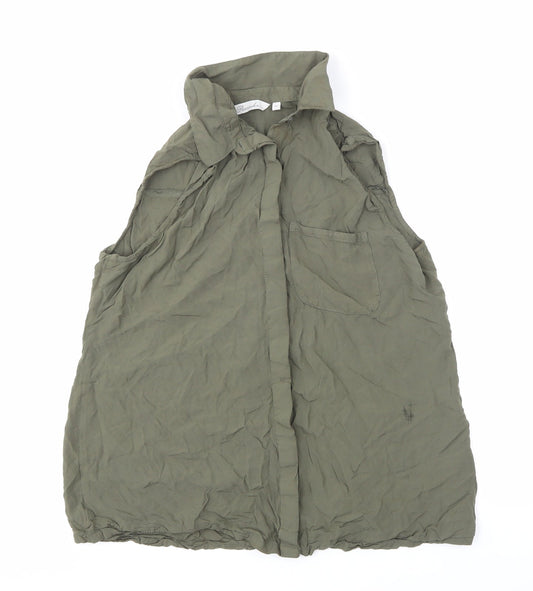 Peacocks Womens Green   Basic Button-Up Size 10
