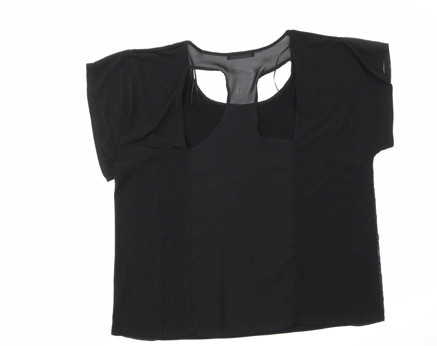 Atmosphere Womens Black Polka Dot  Basic Blouse Size 14