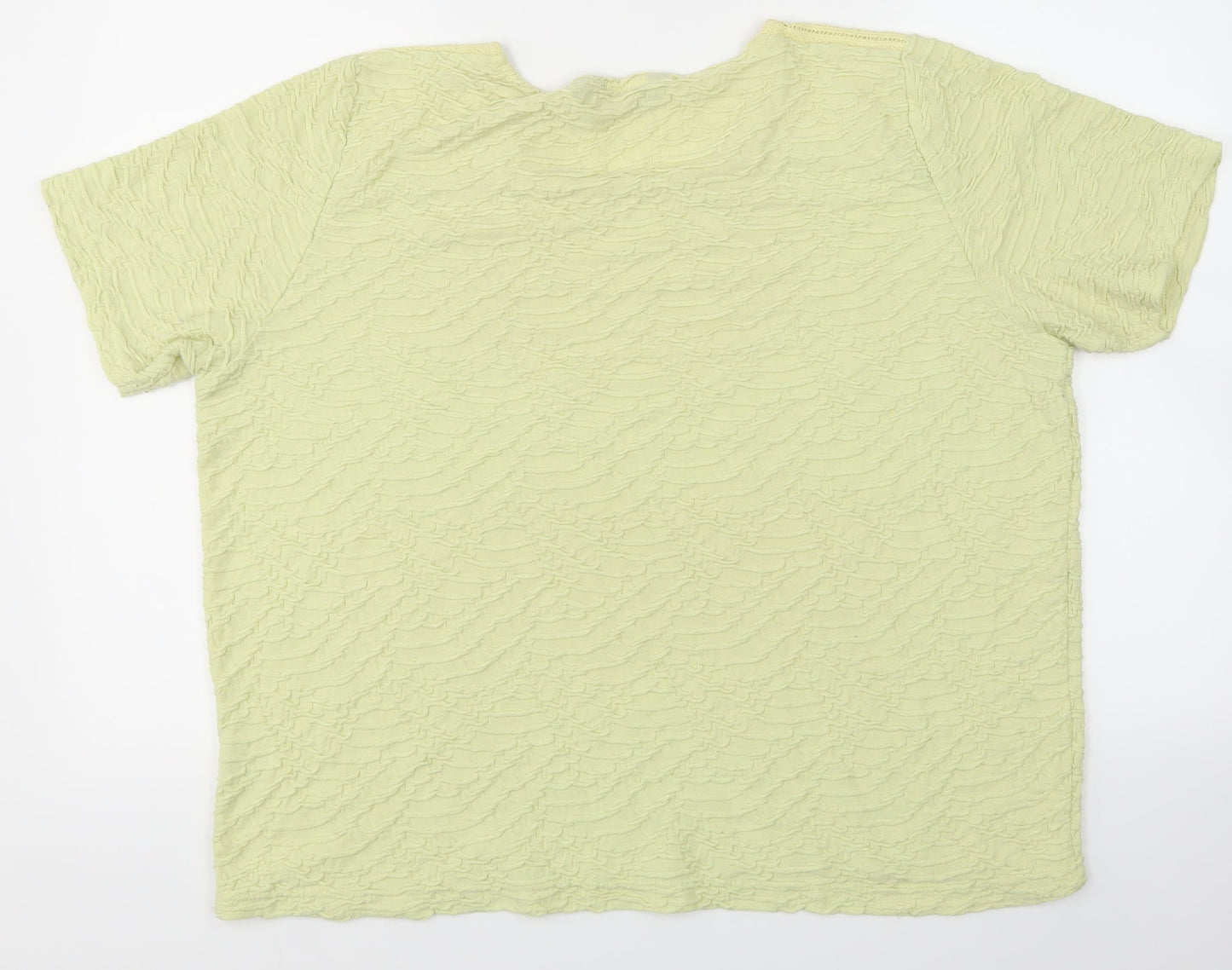 Isle Womens Yellow   Basic Blouse Size 22