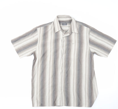 Additional front view of Wolsey men’s multicoloured striped button-up, size L