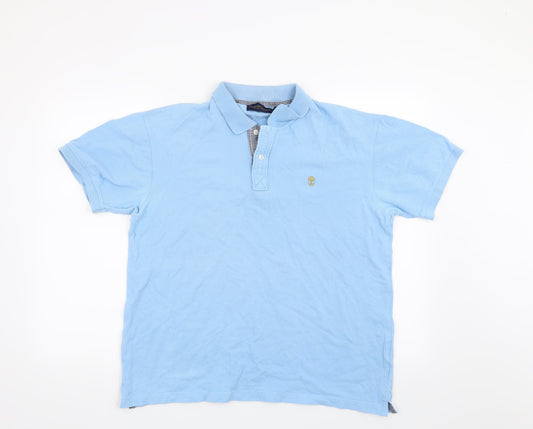 Tree & Crown Mens Blue    Polo Size M
