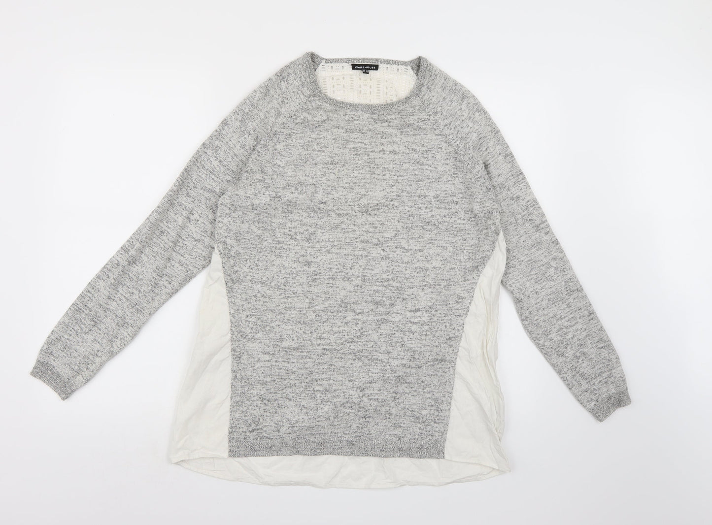 Warehouse Womens Grey  Knit Pullover Jumper Size 12