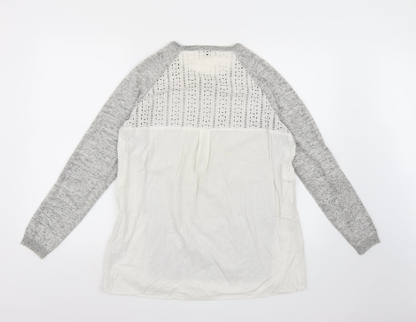 Warehouse Womens Grey  Knit Pullover Jumper Size 12