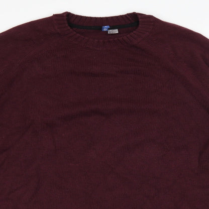 Close-up detail of Divided by H&M women’s red jumper, size L