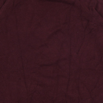 Brand and care label for Divided by H&M women’s red jumper, size L