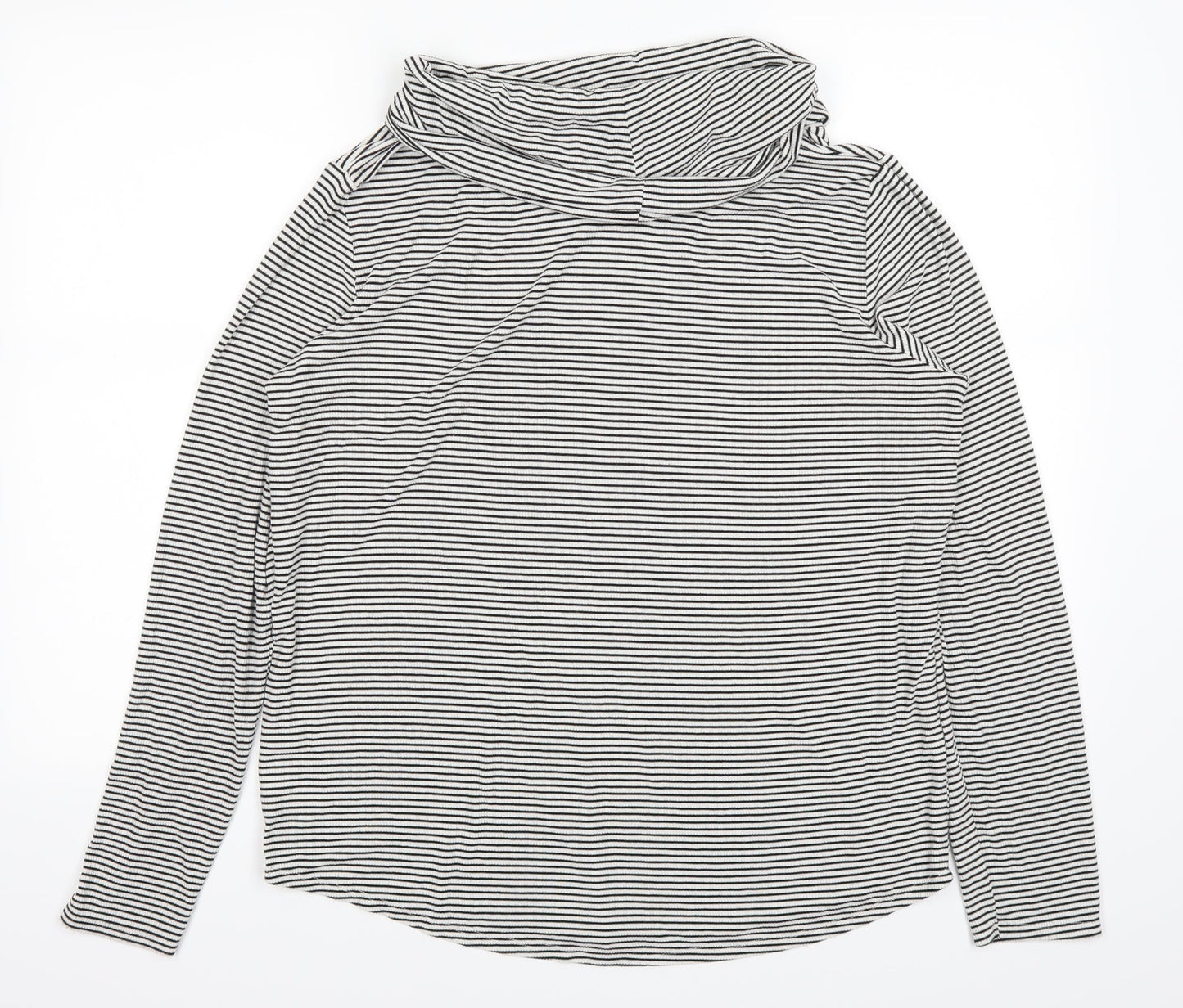 Deane & White Womens White Striped  Pullover Jumper Size L