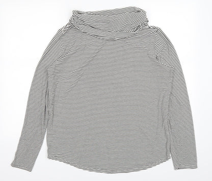 Back view of Deane & White women’s white striped jumper, size L