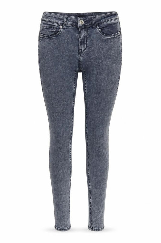 Front view of Divided women’s black skinny jeans, size UK 6, 28-inch leg