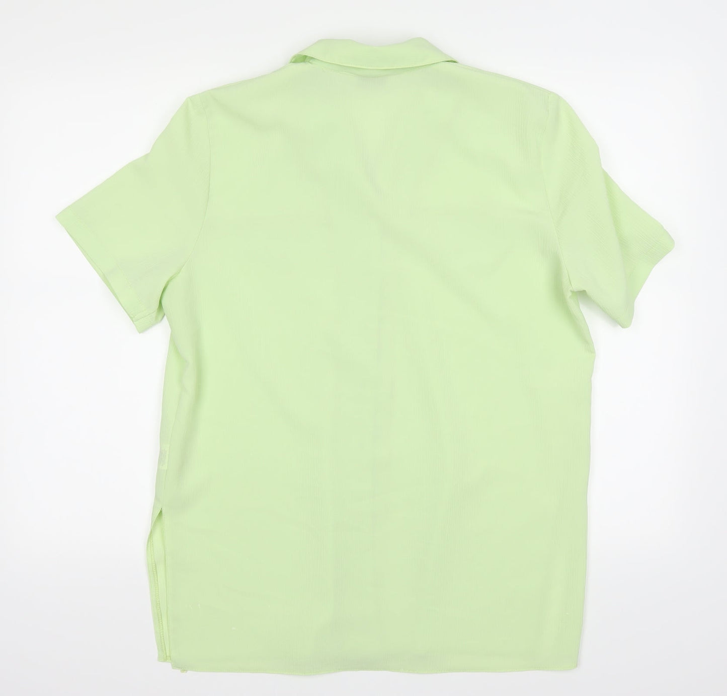 Design Essentials Womens Green   Basic Button-Up Size 14