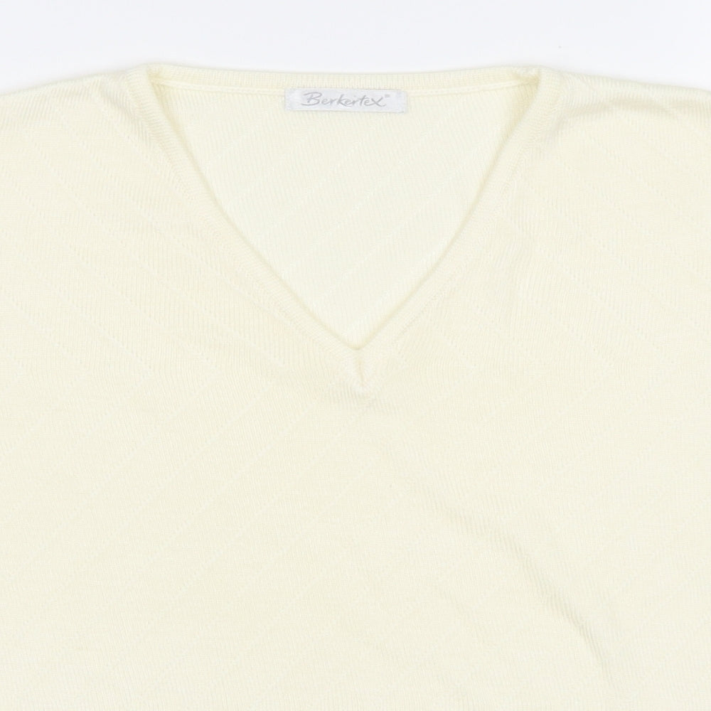 Berkertex Womens Yellow   Basic T-Shirt Size 14