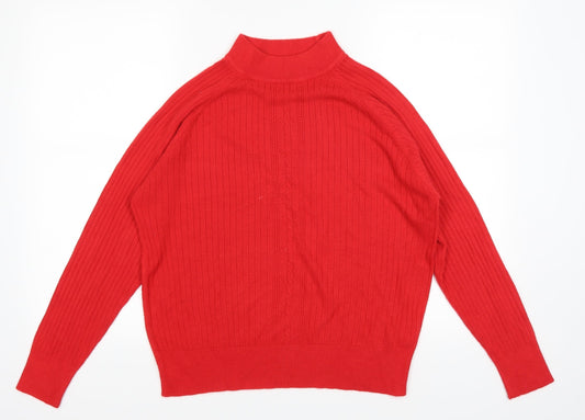 Affections Womens Red   Pullover Jumper Size L