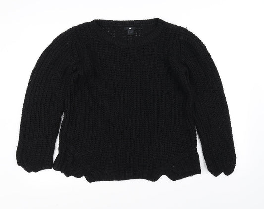 H&M Womens Black   Pullover Jumper Size S