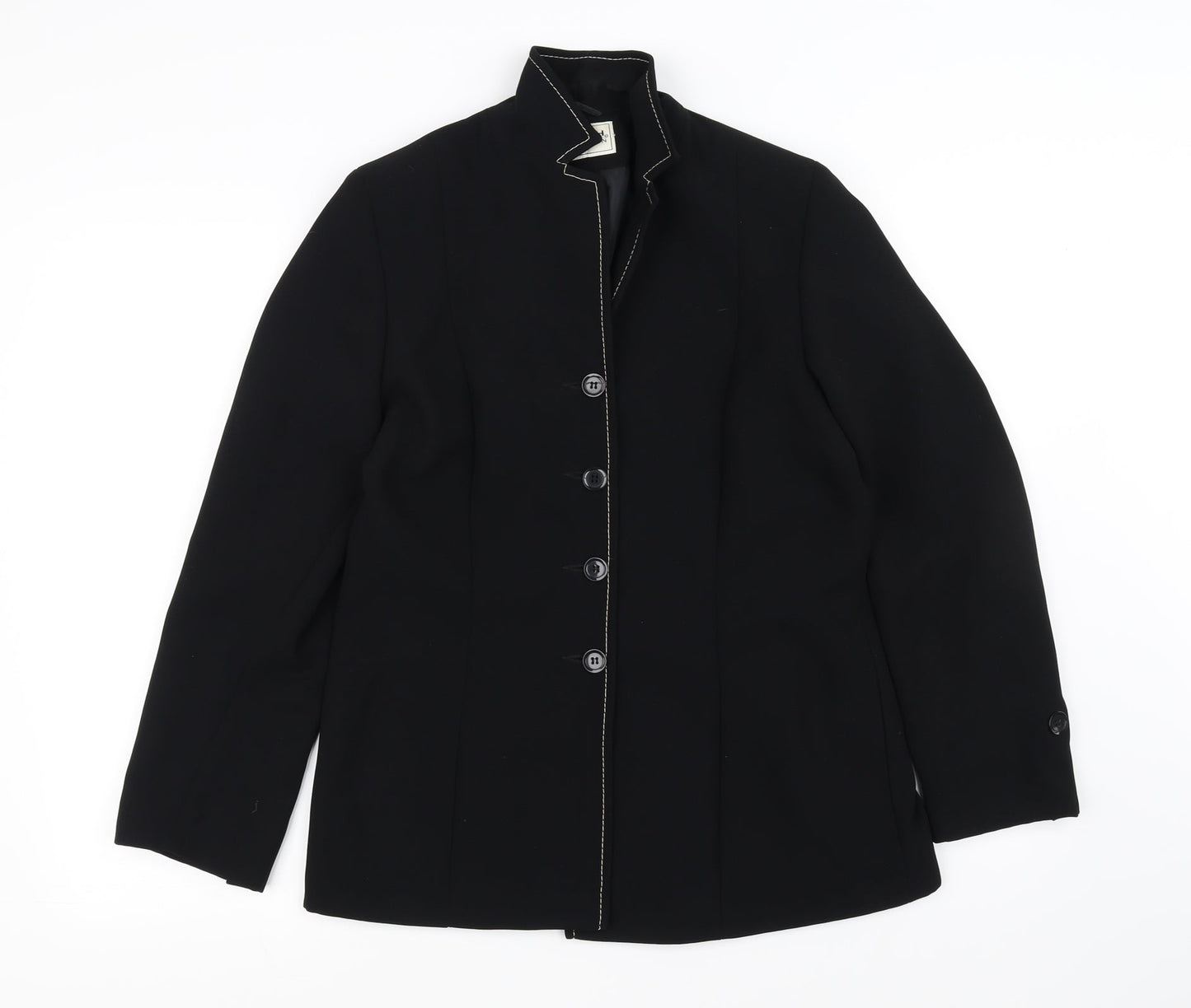 Smith Collection Womens Black   Overcoat Coat Size 12