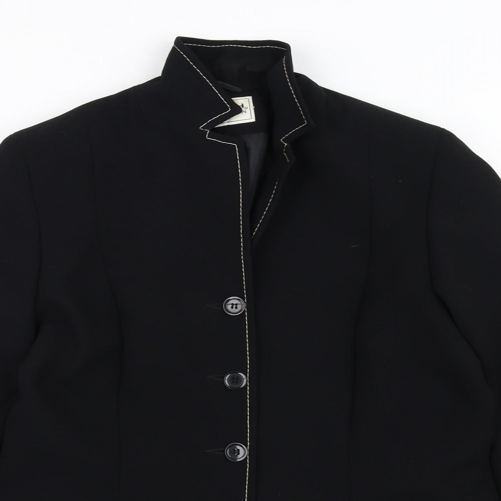 Smith Collection Womens Black   Overcoat Coat Size 12