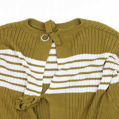 Close-up detail of Next women’s brown jumper, size S