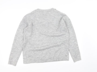 Back view of Dorothy Perkins women’s grey jumper, size UK 14
