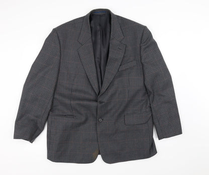 Additional front view of Preworn men’s grey jacket suit jacket, size 44