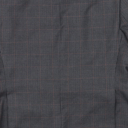 Brand and care label for Preworn men’s grey jacket suit jacket, size 44