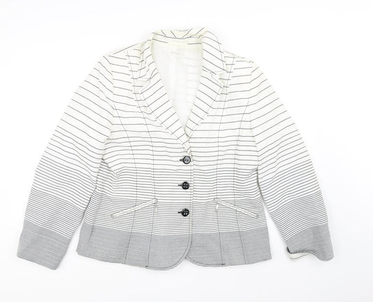 Bonita Womens White   Overcoat Coat Size 16